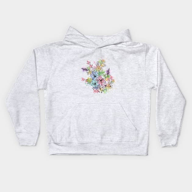 Flower art. Kids Hoodie by create